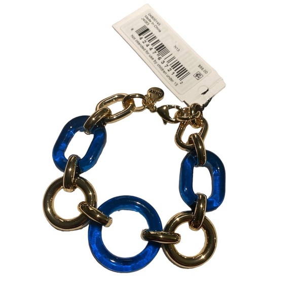 DKNY Large Link Chain Flex Bracelet Two-Tone New With Tag - Picture 3 of 4